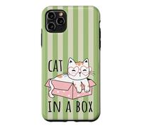 Nerd Kawaii Cat in A Cute Box Thé Matcha Vert Coque pour iPhone 11 Pro Max