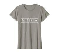 Nerd Table Périodique DJ EDM Party Techno Music Festival T-Shirt, Femme, Ardoise, L