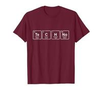 Nerd Table Périodique DJ EDM Party Techno Music Festival T-Shirt, Homme, Marron, M