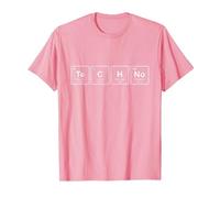 Nerd Table Périodique DJ EDM Party Techno Music Festival T-Shirt, Homme, Rose, M