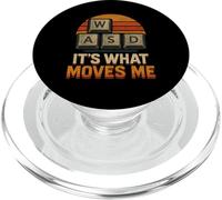 Nerds Geeks Funny PC Gamer Vintage WASD It's What Moves Me PopSockets PopGrip pour MagSafe