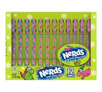 Nerds Lot de 12 cannes à sucre d'orge pour enfants, raisin, 150,3 g