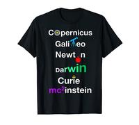 Nerdy Copernic Galileo Newton Darwin Les plus grands scientifiques T-Shirt