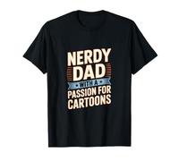 Nerdy Dad with A Passion for Cartoon Anime Fan T-Shirt
