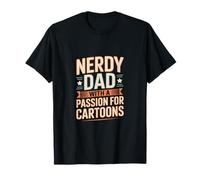 Nerdy Dad with A Passion for Cartoon Anime Fan T-Shirt