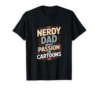 Nerdy Dad with A Passion for Cartoon Anime Fan T-Shirt