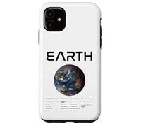 Nerdy Earth Astronomy Science Planètes Solar System Facts Noir Coque pour iPhone 11