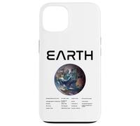 Nerdy Earth Astronomy Science Planètes Solar System Facts Noir Coque pour iPhone 13
