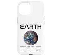 Nerdy Earth Astronomy Science Planètes Solar System Facts Noir Coque pour iPhone 15