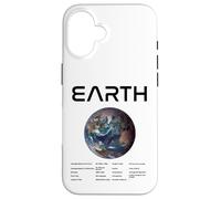 Nerdy Earth Astronomy Science Planètes Solar System Facts Noir Coque pour iPhone 16