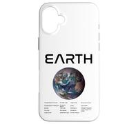 Nerdy Earth Astronomy Science Planètes Solar System Facts Noir Coque pour iPhone 16 Plus
