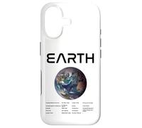 Nerdy Earth Astronomy Science Planètes Solar System Facts Noir Coque pour iPhone 17