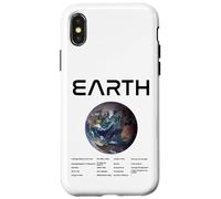 Nerdy Earth Astronomy Science Planètes Solar System Facts Noir Coque pour iPhone X/XS