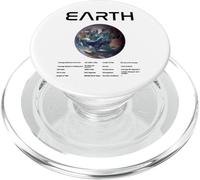 Nerdy Earth Astronomy Science Planètes Solar System Facts Noir PopSockets PopGrip pour MagSafe