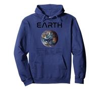 Nerdy Earth Astronomy Science Planètes Solar System Facts Noir Sweat à Capuche