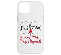 Nerdy Funny Dad Jokes Venn Diagram Where Magic Happens Math Coque pour iPhone 14 Plus