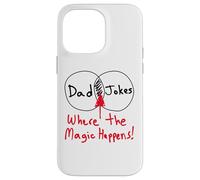 Nerdy Funny Dad Jokes Venn Diagram Where Magic Happens Math Coque pour iPhone 14 Pro Max