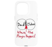 Nerdy Funny Dad Jokes Venn Diagram Where Magic Happens Math Coque pour iPhone 15 Pro