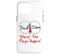 Nerdy Funny Dad Jokes Venn Diagram Where Magic Happens Math Coque pour iPhone 16 Pro Max