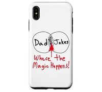 Nerdy Funny Dad Jokes Venn Diagram Where Magic Happens Math Coque pour iPhone XS Max