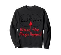 Nerdy Funny Dad Jokes Venn Diagram Where Magic Happens Math Sweatshirt