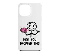 Nerdy Funny Hey You Dropped This Brain Math Teacher Noir Coque pour iPhone 13 Pro Max