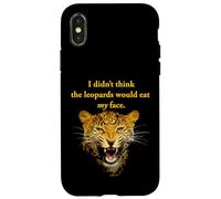 Nerdy, Je ne pensais Pas Que Les léopards me mangeraient la Figure Politique Coque pour iPhone X/XS