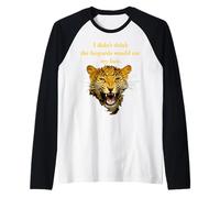 Nerdy, Je ne pensais Pas Que Les léopards me mangeraient la Figure Politique Manche Raglan