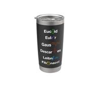 Nerdy Math Euclid Euler Gauss Descartes Leibniz Fibonacci Gobelet isotherme en acier inoxydable double paroi
