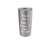 Nerdy Math Euclid Euler Gauss Descartes Leibniz Fibonacci Gobelet isotherme en acier inoxydable double paroi