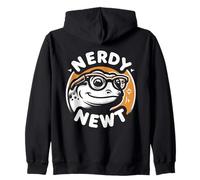 Nerdy Newt Embracing Insolite Fun Sweat à Capuche