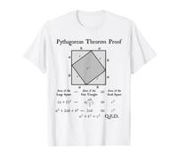 Nerdy Pythagore Theorem Proof Triangles Math Teacher Nerd T-Shirt Graphique avec Valeur