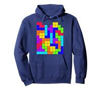 Nerdy Tetrominoes Block Puzzle Jeu vidéo Math Teacher Geek Sweat à Capuche