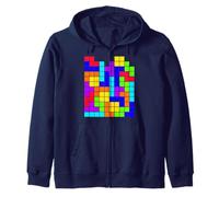 Nerdy Tetrominoes Block Puzzle Jeu vidéo Math Teacher Geek Sweat à Capuche