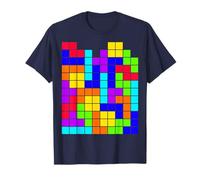 Nerdy Tetrominoes Block Puzzle Jeu vidéo Math Teacher Geek T-Shirt