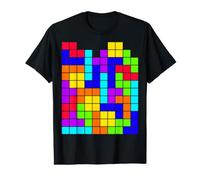 Nerdy Tetrominoes Block Puzzle Jeu vidéo Math Teacher Geek T-Shirt Graphique avec Valeur