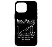 Nerdy Vintage Isaac Barrow Calcul Algèbre Math Teacher Coque pour iPhone 16 Pro Max