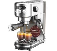 Neretva Machine à Expresso 20 Bars, Cafetière Espresso Compacte en Acier Inoxydable Avec Machine à Café Mousseur de Lait Vapeur Puissant & Écran LED, Pour Barista à Domicile, Latte et Cappuccino
