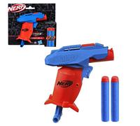 NERF Alpha Strike Slinger SD-1 Blaster à tir Unique et 2 fléchettes NERF Elite en Mousse - Rechargement, Tension, feu, Multicolore