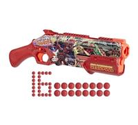 Nerf Marvel Deadpool Blaster, 16 Nerf Rival Accu-Rounds, action de pompe, charge de culasse, cadeaux pour adolescents, 14 ans et plus