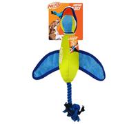 Nerf Canard de Lancement pour Chien avec Ailes froissées, Jouet interactif Ultra Puissant de 41,5 cm pour Chiens, Vert/Bleu Clair