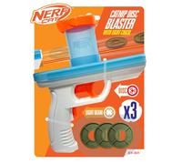 Nerf Cat Lot de 3 Blasters d'herbe à Chat avec 3 disques d'herbe à Chat, Blanc/Bleu translucide/Orange