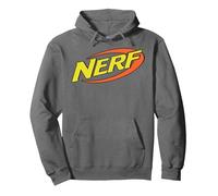Nerf Classic Logo Sweat à Capuche, Unisexe pour Adultes, Asphalte, XL
