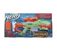 Nerf DinoSquad, Blaster motorisé Rex-Rampage, Chargeur 10 fléchettes, 20 fléchettes Nerf, Apparence de tyrannosaure