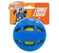 Nerf Dog Balle en Caoutchouc 9,7 cm - Bleu avec Sac Vert