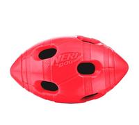 Nerf Dog Ballon de Football américain Jouet pour Chien de Taille Moyenne à Grande en Caoutchouc, Rouge