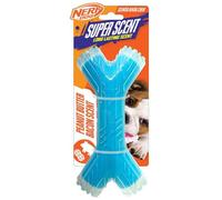 Nerf Dog Bâton de beurre de cacahuète/bacon parfumé TPR/PP 20,3 cm - Transparent/bleu clair