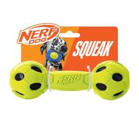 Nerf Dog en Caoutchouc enveloppé Bash Barbell Jouet pour Chien, Medium, Vert