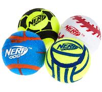 Nerf Dog Set de 4 Balles de Tennis pour Chien 6,4 cm