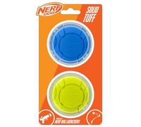 Nerf Dog Sonic Ball Lot de 2 jouets pour chien Légers, durables et résistants à l'eau 6,3 cm pour chiens de petite, moyenne et grande taille, vert et orange